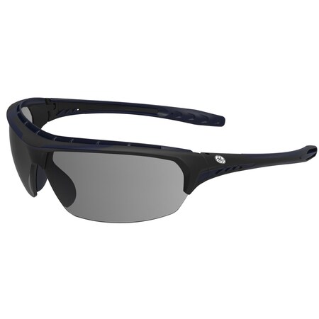 SAFETY GLASSES, Wraparound Smoke Polycarbonate Lens, Scratch-Resistant, Anti-Fog